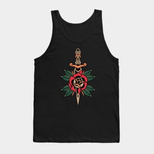 Rose dagger tattoo Tank Top